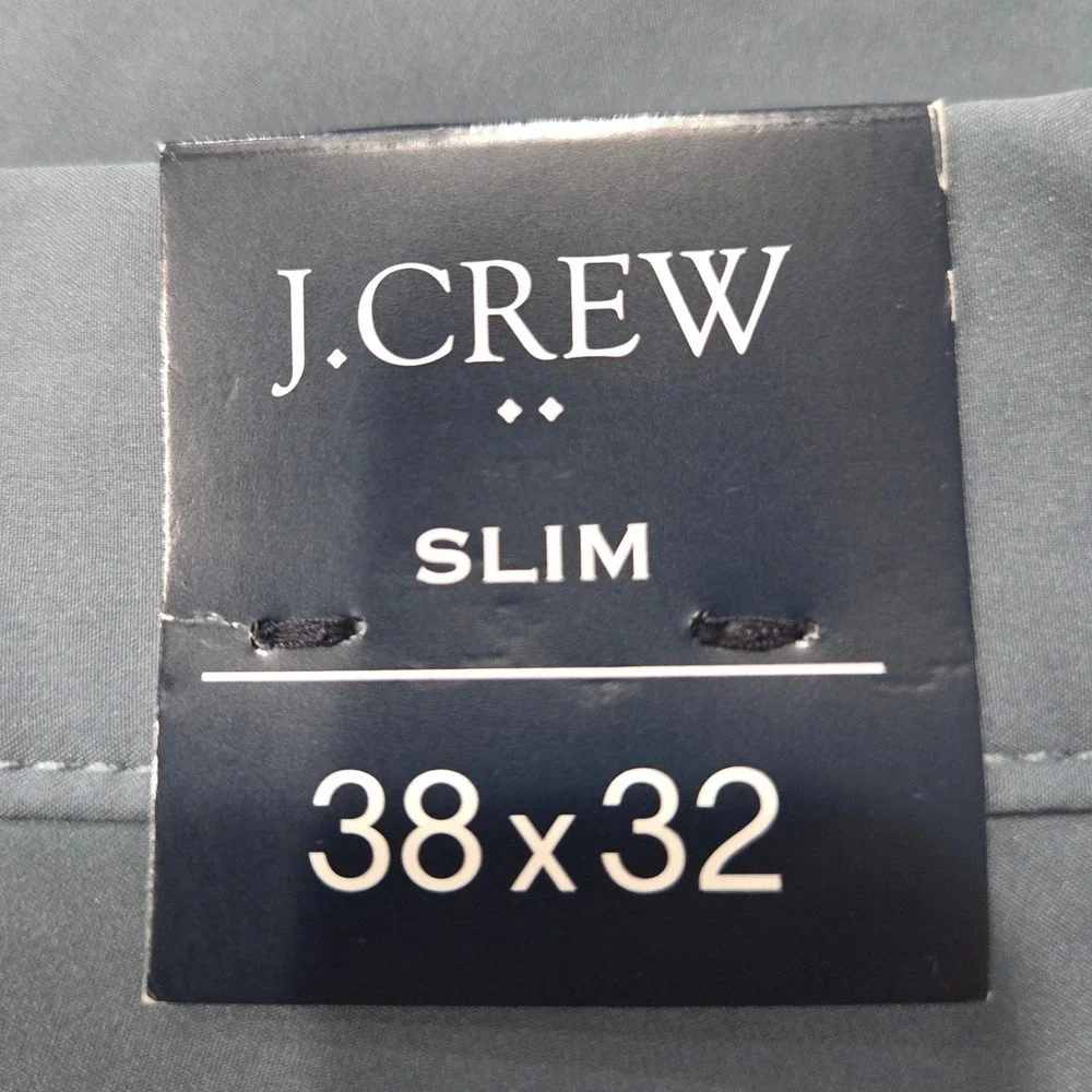 J Crew Pants Mens 38x32 Slate Gray Flex Slim Tech Performance Stretch AA712 NEW